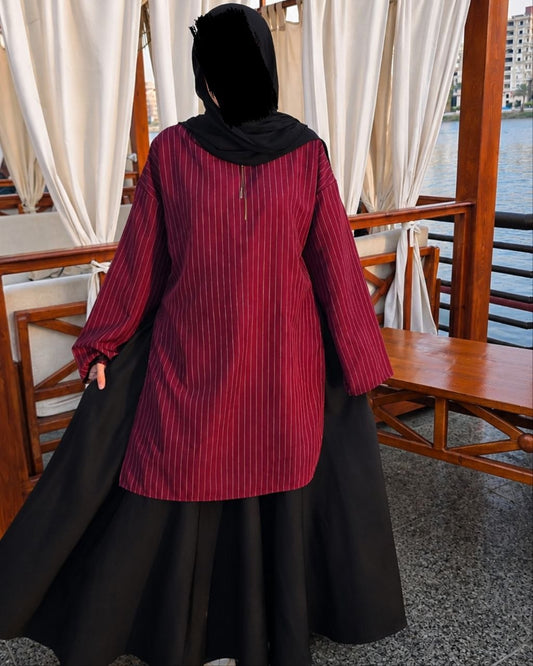 سوت كود 32 – تونيك طويل مقلم
