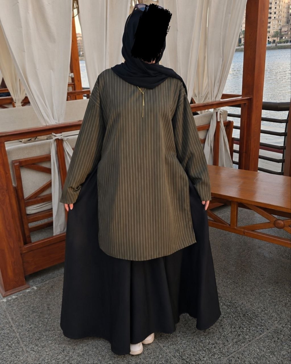 سوت كود 32 – تونيك طويل مقلم